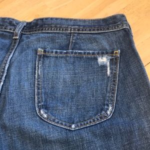 Old Navy ultra low-rise slim boot sz 14 distressed